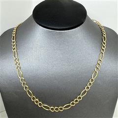 10K 417 Yellow Gold 7.99G Figaro Link 22